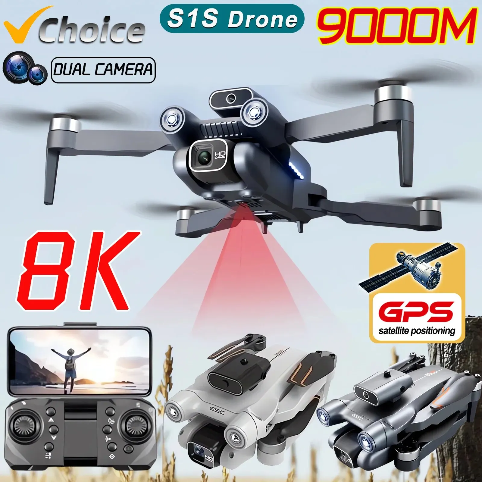 Drone Camera Professional - Nuovo S1S 5G GPS Drone Camera