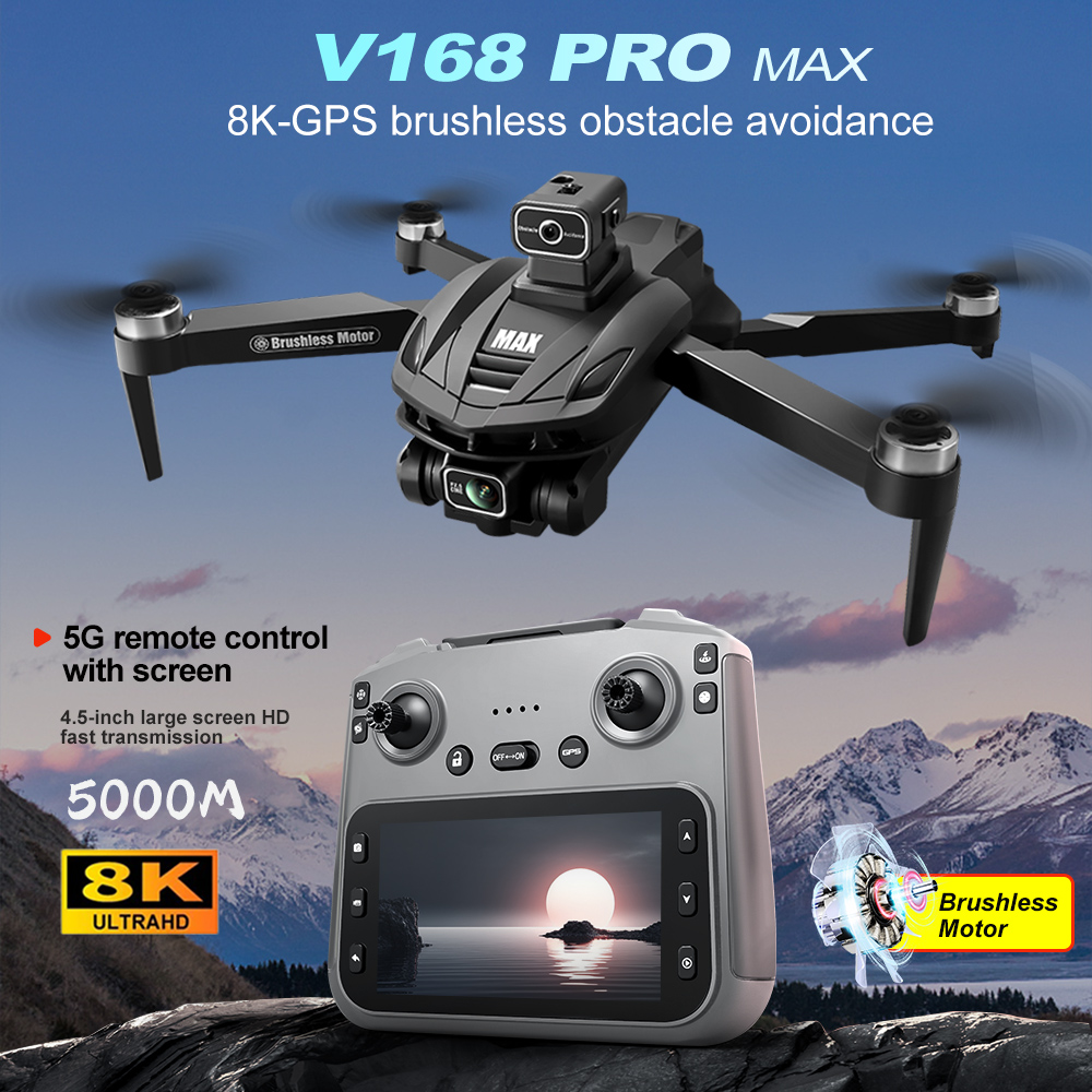 Drone Camera Professional - V168 PRO Max GPS Drone 8K