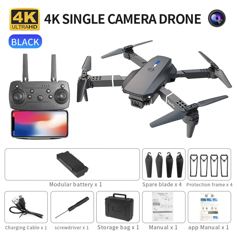 Drone Camera Wide Angle - Il drone pieghevole intelligente E88 supporta