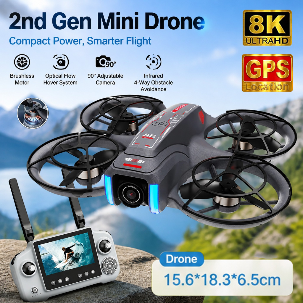 Drone Camera Night Vision - Nuovo Drone GPS AE21 Professionale con