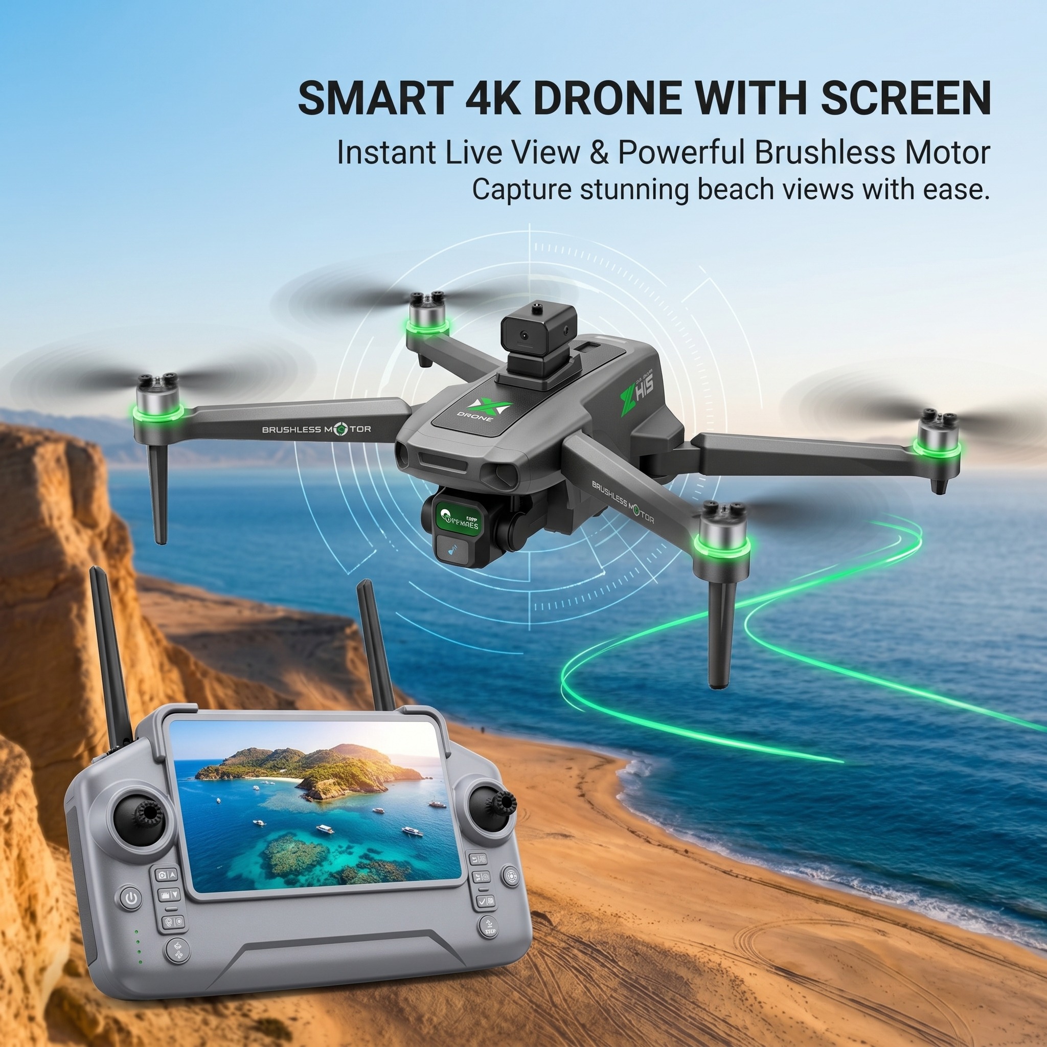Drone Camera Night Vision - Nuovo Drone ZH8 2026 con Fotocamera
