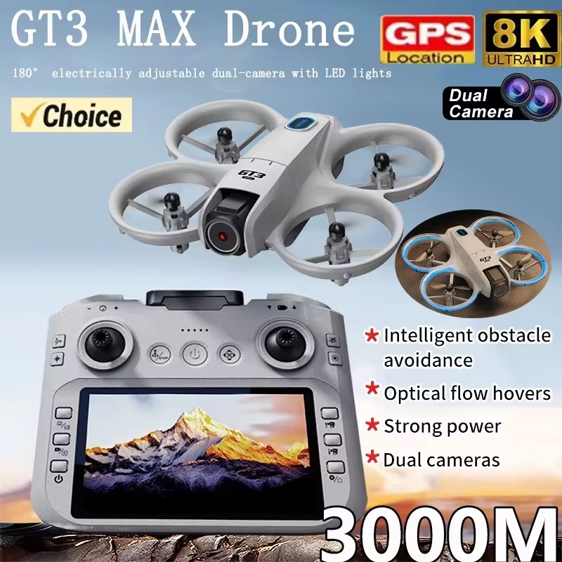 Drone RC 2026 GT3Max HD 8K con - Drone Camera Wide Angle recensione e prezzo